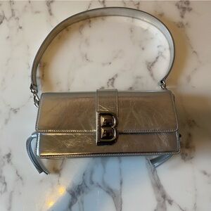 Brandon Blackwood Nia Medium Metallic Leather Shoulder bag